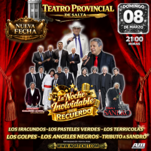 LA NOCHE INOLVIDABLE DEL RECUERDO DOMINGO 08 DE MARZO